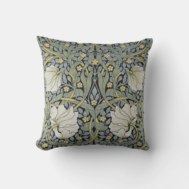 William Morris - Ontwerp van het Pimpernel Pattern Kussen (Voorkant)