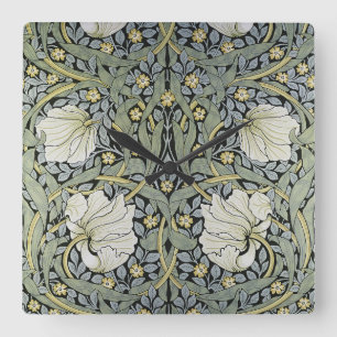 William Morris - Ontwerp van het Pimpernel Pattern Vierkante Klok