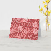 William Morris - Ontwerp van Pomegranaat (rood) Kaart (Gele Bloem)