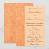 William Morris Orange Floral Faire-part de mariage (Devant / Derrière)