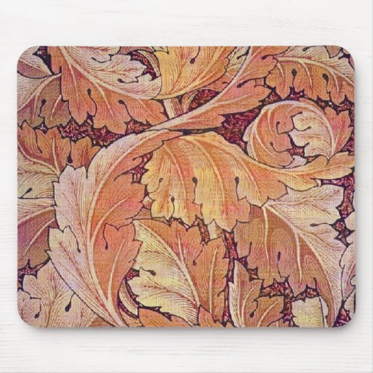 William Morris Oranje Acanthus - Mousepad Muismat (Voorkant)