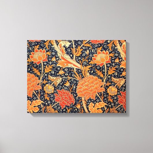 William Morris Oranje Cray Canvas Afdruk (Voorkant)