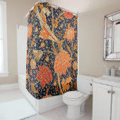 William Morris Oranje Cray Douchegordijn (In situ)