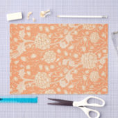 William Morris Oranje Floral Pattern Decoupage Tissuepapier (Craft)