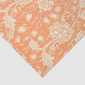 William Morris Oranje Floral Pattern Decoupage Tissuepapier (Detail)