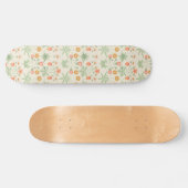 William Morris Oranje, roze & Green Daisy Pattern Skateboard (Horizontaal)