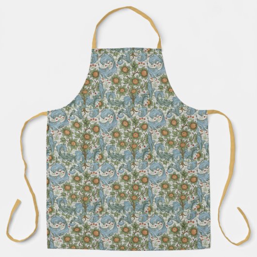 William Morris  Orchard Acanthus Blue Green Schort (Voorkant)