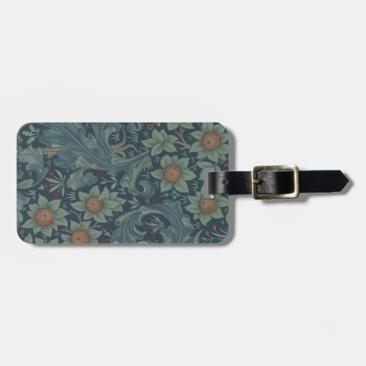 William Morris Orchard Pattern Art Bagagelabel (Voorkant horizontaal)