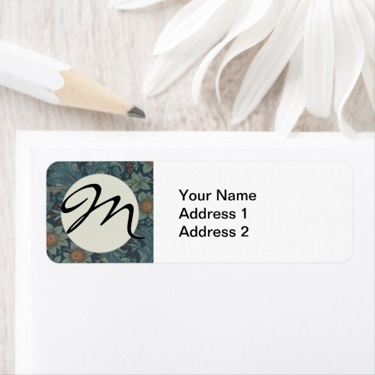 William Morris Orchard Pattern Art Etiket (Insitu)