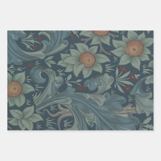 William Morris Orchard Pattern Art Inpakpapier Vel (Voorkant)
