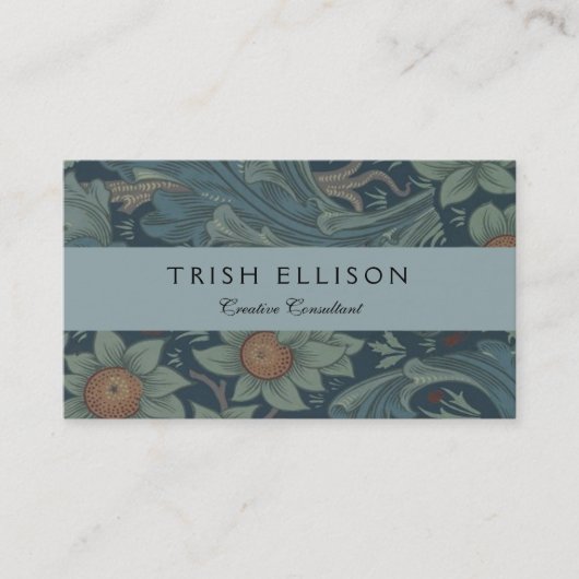 William Morris Orchard Pattern Art Visitekaartje (Voorkant)