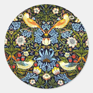 William Morris over aardbeiendief Ronde Sticker