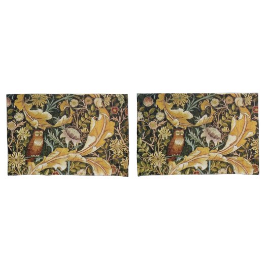 William Morris Owl an Acanthus Kussensloop (Voorkant-Set)
