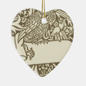 William Morris Owl Floral Design Keramisch Ornament (Rechts)
