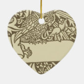 William Morris Owl Floral Design Keramisch Ornament (Achterkant)