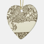 William Morris Owl Floral Design Keramisch Ornament (Links)