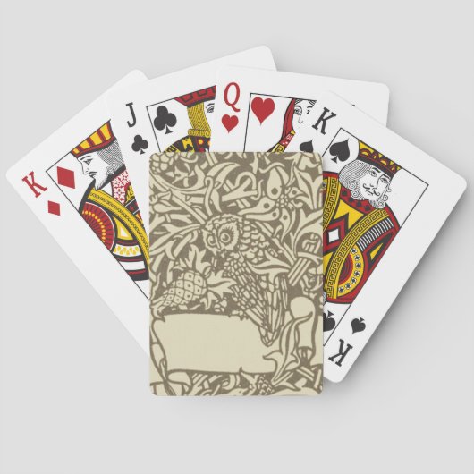 William Morris Owl Floral  Design Speelkaarten (Achterkant)