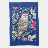 William Morris Owl Tapestry, Beige and Cobalt Blue Theedoek (Verticaal)