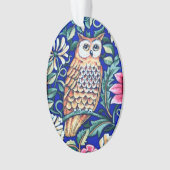 William Morris Owl Tapestry, Beige et Cobalt Blue (devant)