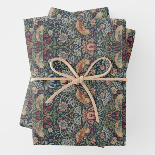 William Morris : Papier d'enveloppement de fraises (En situation)