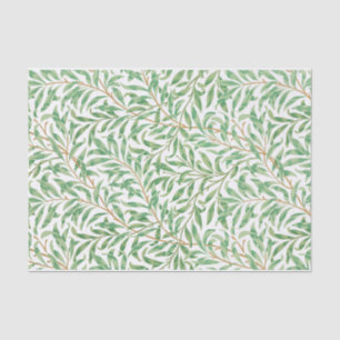 William Morris Pastel Green Willow Leaf Branches Tissuepapier