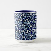 William Morris-patroon, Eyebright, marine en wit Mok (Midden)