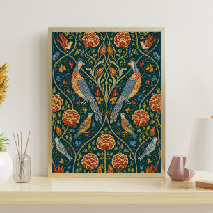 William Morris-patroon Vintage botanische kunst Poster