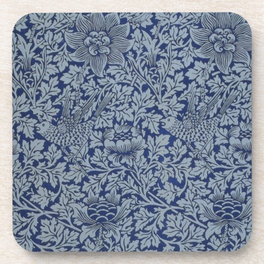 William Morris  Pattern Bird en Anemone Bier Onderzetter (Voorkant)