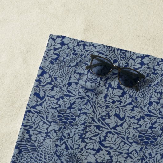 William Morris  Pattern Bird en Anemone Strandlaken (In situ)