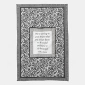 William Morris Pattern en Quotation Elegant Theedoek (Verticaal)
