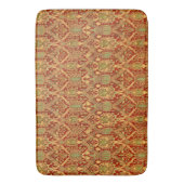 William Morris Pattern Red Turquoise Gold Badmat (Voorkant Verticaal)