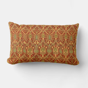William Morris Pattern Red Turquoise Gold Kussen