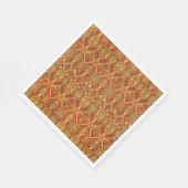  William Morris Pattern Red Turquoise Gold Servet (Hoek)