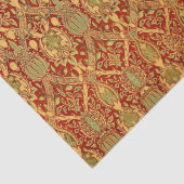  William Morris Pattern Red Turquoise Gold Tissuepapier (Detail)