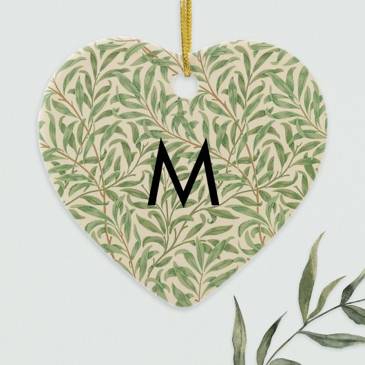 William Morris Patterned Willow Bough Monogram Keramisch Ornament
