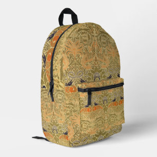 William Morris Pauw Draak Vintage Kunst Ambacht Bedrukte Rugzak