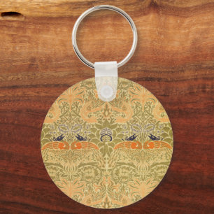 William Morris Pauw Draak Vintage Kunst Ambacht  Sleutelhanger