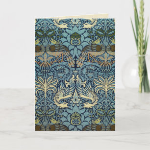 William Morris Pauw en Draak geweven ontwerp Kaart