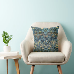 William Morris Pauw en Draak Geweven Ontwerp Kussen