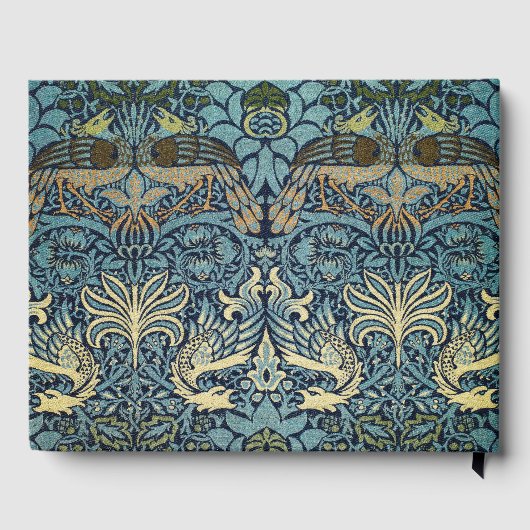 William Morris Peacock and Dragon Woven Design Gastenboek (Achterkant)