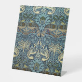 William Morris Peacock and Dragon Woven Design Reclamebord Met Voetstuk (Voorkant)