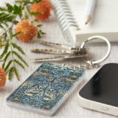 William Morris Peacock and Dragon Woven Design Sleutelhanger (Voorkant Rechts)