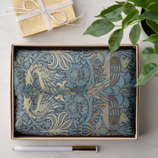 William Morris Peacock and Dragon Woven Design Tissuepapier (Geschenk)