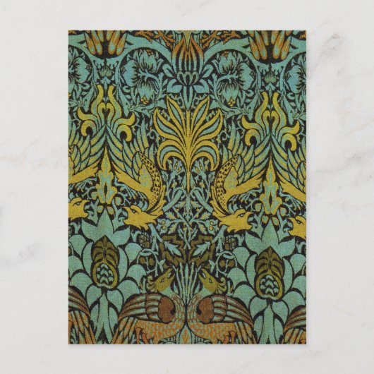 William Morris Peacock Dragon Wallpaper Briefkaart (Voorkant)