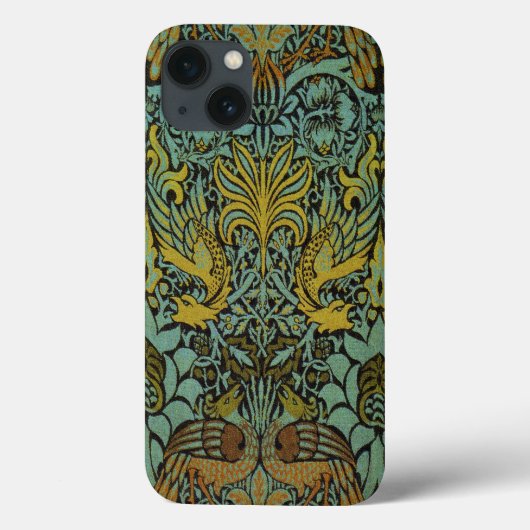 William Morris Peacock Dragon Wallpaper Case-Mate iPhone Case (Achterkant)