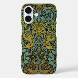 William Morris Peacock Dragon Wallpaper iPhone 16 Hoesje