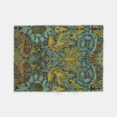 William Morris Peacock Dragon Wallpaper Fleece Deken (Voorkant (Horizontaal))
