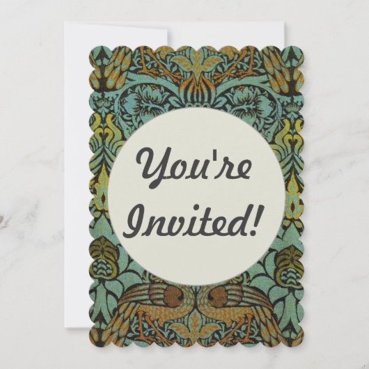 William Morris Peacock Dragon Wallpaper Kaart (Voorkant)