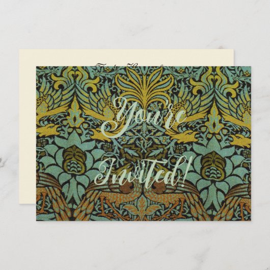 William Morris Peacock Dragon Wallpaper Kaart (Voorkant / Achterkant)