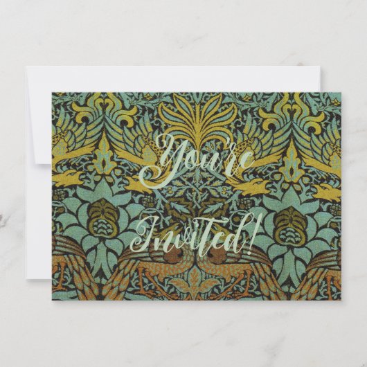 William Morris Peacock Dragon Wallpaper Kaart (Voorkant)